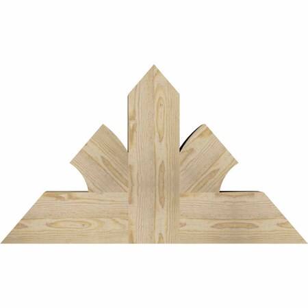 Ekena Millwork Richland Rough Sawn Timber Gable Bracket, Douglas Fir, 36"W x 21"H x 6"D x 6"F, 14/12 Pitch GBW036X21X0606RIC00RDF
